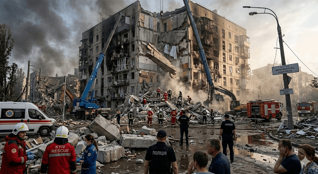 Capital Blitz: At Least 4 Dead as Massive Russian Missile and Drone Barrage Rocks Kyiv Capital Blitz: At Least 4 Dead as Massive Russian Missile and Drone Barrage Rocks Kyiv