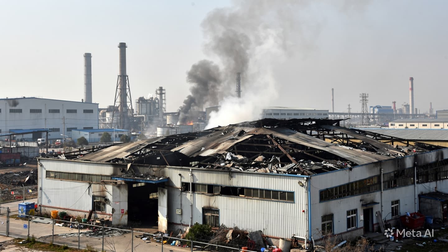 Factory Explosion in China: Industrial Zone Disaster Claims Three Lives This Monday Afternoon Today Factory Explosion in China: Industrial Zone Disaster Claims Three Lives This Monday Afternoon Today