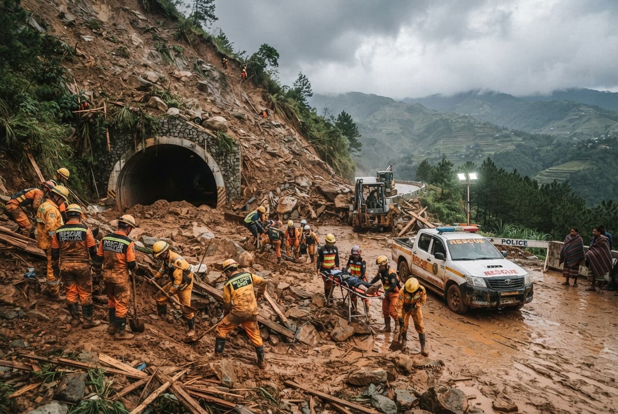 Mining Disaster, Northern Philippines: Mountain Operation Landslide Kills Four Workers in Remote Pit Mining Disaster, Northern Philippines: Mountain Operation Landslide Kills Four Workers in Remote Pit