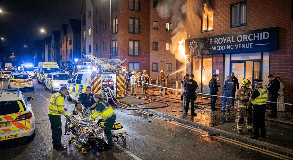 Horror at Birmingham Wedding: Two Suspects Set Alight in Shocking Firebomb Attack Horror at Birmingham Wedding: Two Suspects Set Alight in Shocking Firebomb Attack