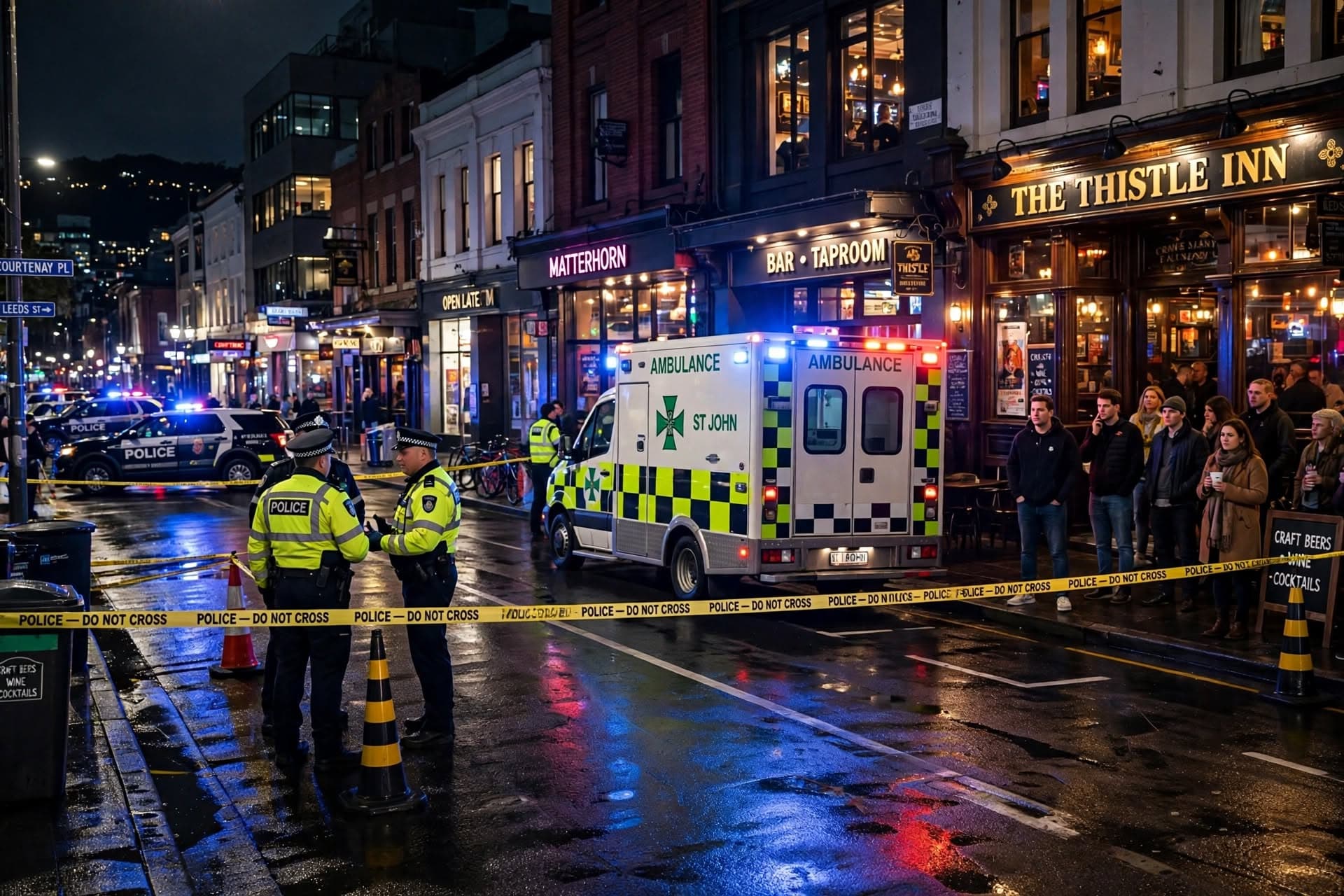 Three Young Men Wounded After Late-Night Street Brawl Erupts In Central Wellington, Police Arrest Suspects Three Young Men Wounded After Late-Night Street Brawl Erupts In Central Wellington, Police Arrest Suspects