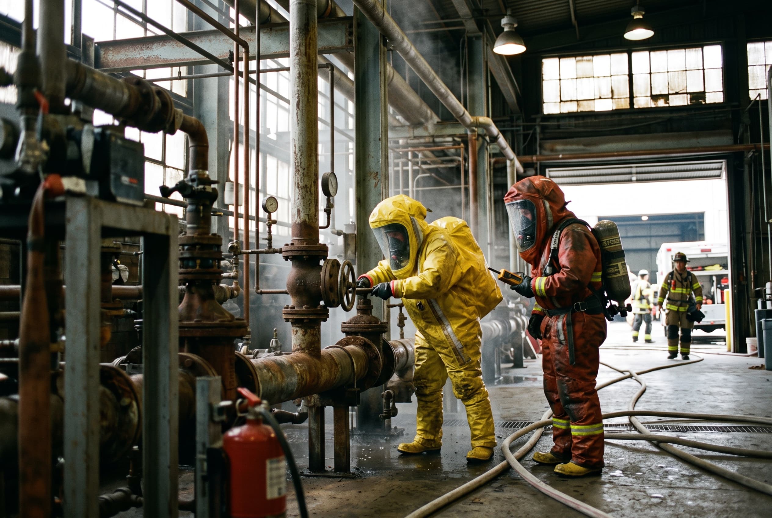 Chemical Plant Blast in Leverkusen: Three Industrial Workers Suffer Dangerous Toxic Chemical Burns Chemical Plant Blast in Leverkusen: Three Industrial Workers Suffer Dangerous Toxic Chemical Burns