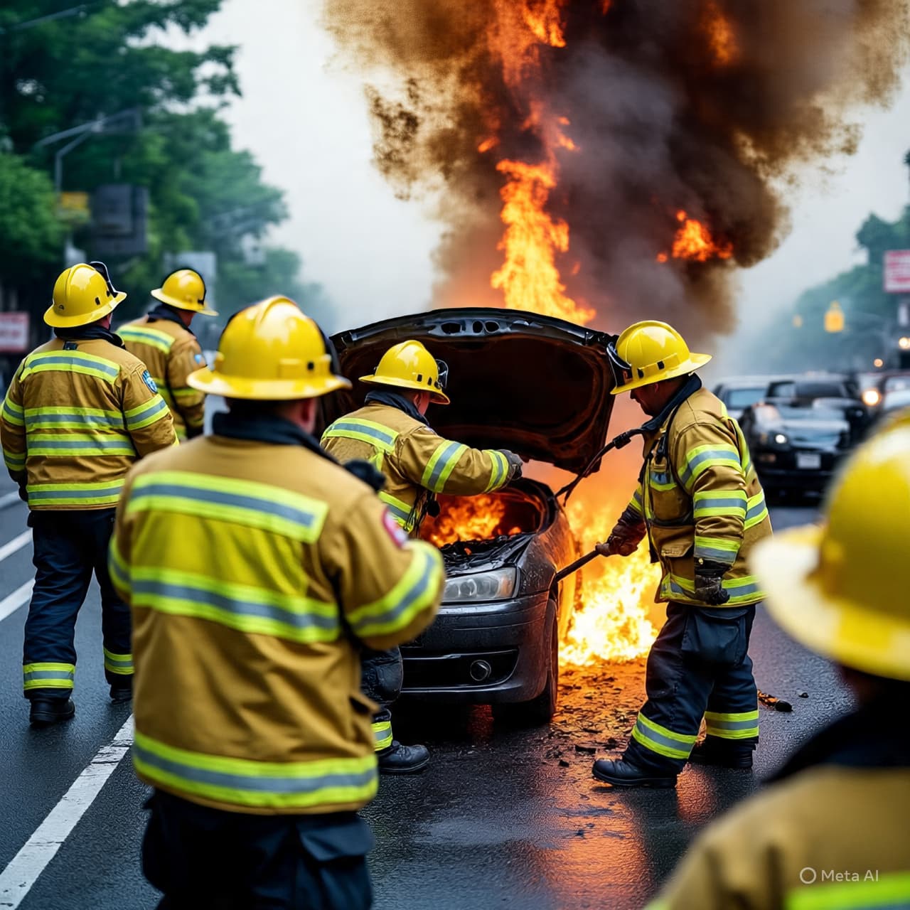 Between Sirens and Brake Lights: A Fiery Crash Slows the Pulse of Jalan Tun Razak Between Sirens and Brake Lights: A Fiery Crash Slows the Pulse of Jalan Tun Razak