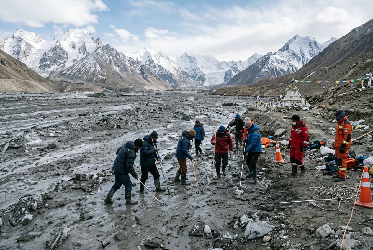 Tibet Glacier Collapse Triggers Ice Mud Surge, Thousand Belongings Found, Search Ends For Missing Tibet Glacier Collapse Triggers Ice Mud Surge, Thousand Belongings Found, Search Ends For Missing