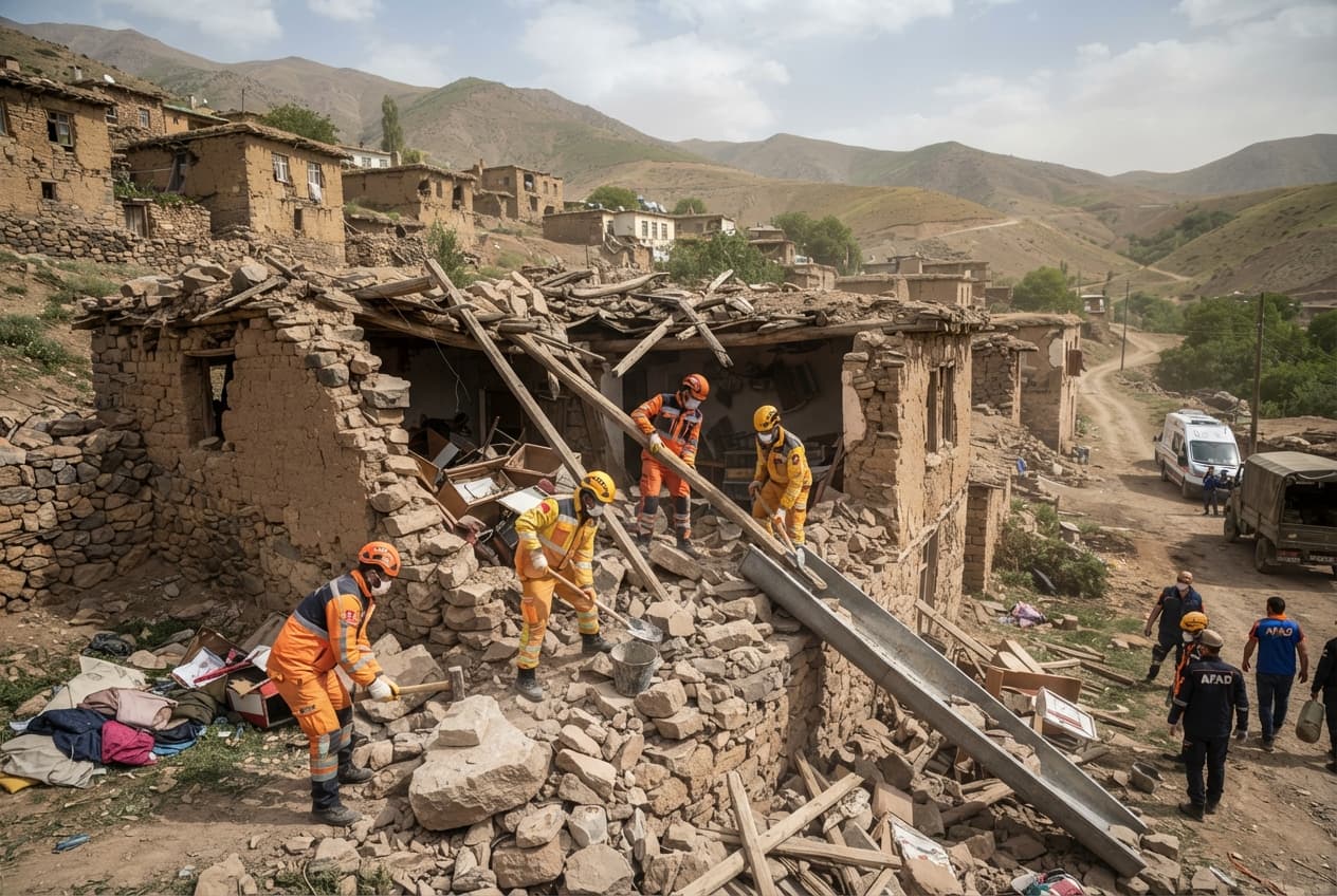 Eastern Turkey Quake: Magnitude 5.8 Tremor Destroys Aging Rural Roofs and Leaves Two Dead Eastern Turkey Quake: Magnitude 5.8 Tremor Destroys Aging Rural Roofs and Leaves Two Dead