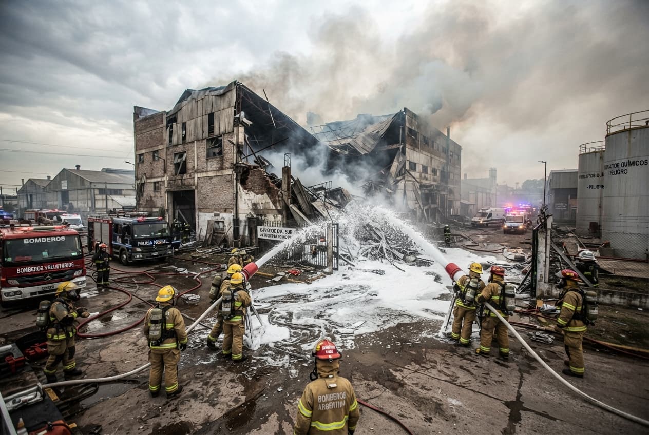 Industrial Blast, Buenos Aires: Chemical Plant Explosion and Toxic Leak Kill Two Maintenance Workers Today Industrial Blast, Buenos Aires: Chemical Plant Explosion and Toxic Leak Kill Two Maintenance Workers Today