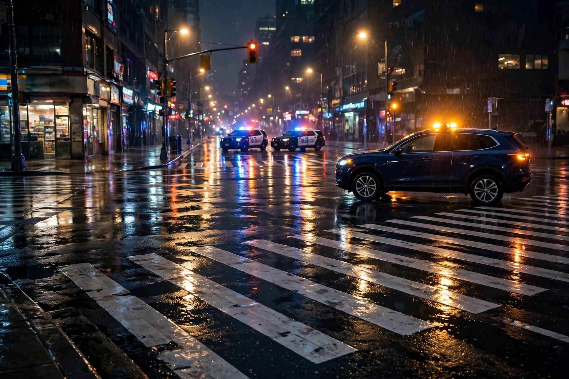 The Rain Fell, the Light Was Thin, and a Crosswalk Became a Threshold The Rain Fell, the Light Was Thin, and a Crosswalk Became a Threshold