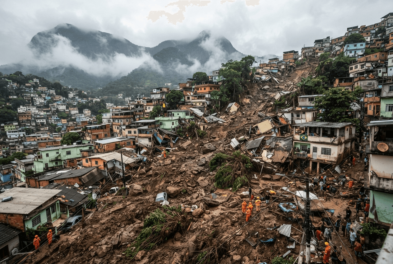 Petropolis Mudslide Disaster: Torrential Rains Trigger Massive Hillside Collapse Leaving Twelve Dead in Brazil Petropolis Mudslide Disaster: Torrential Rains Trigger Massive Hillside Collapse Leaving Twelve Dead in Brazil