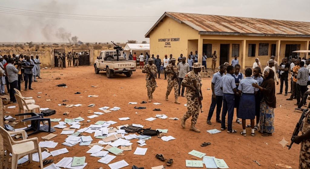 Exam Day Terror: Gunmen Storm Northeast Nigeria School, Abducting Students and Leaving 2 Dead Exam Day Terror: Gunmen Storm Northeast Nigeria School, Abducting Students and Leaving 2 Dead