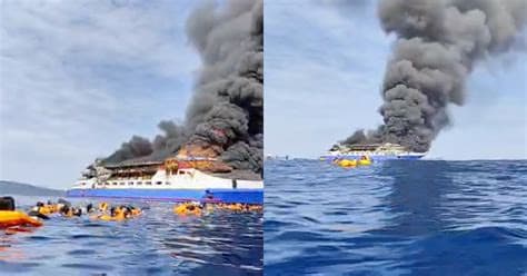 Blaze Engulfs Indonesian Passenger Ferry Off Java, Killing At Least Five Blaze Engulfs Indonesian Passenger Ferry Off Java, Killing At Least Five