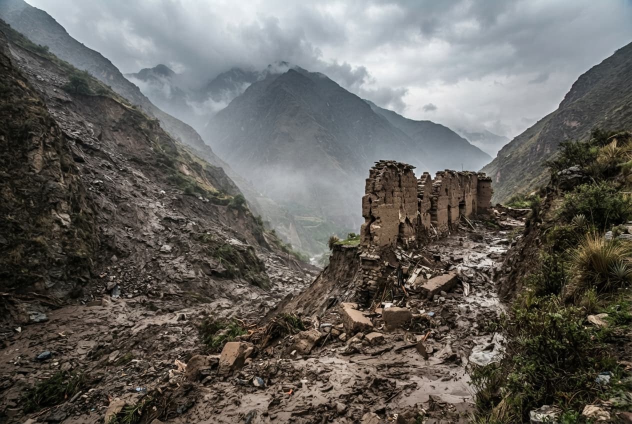 Andean Landslide Disaster: Massive Mudslide Buries Remote Village Home And Kills Four Andean Landslide Disaster: Massive Mudslide Buries Remote Village Home And Kills Four