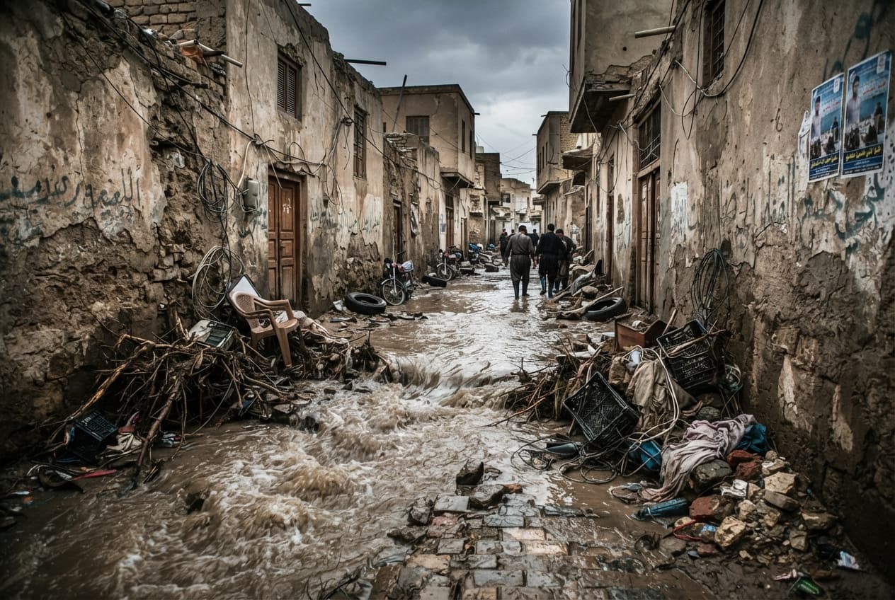 Deadly Flash Floods in Mosul: Structural Wall Collapse Leaves One Fatally Injured and Three Wounded Deadly Flash Floods in Mosul: Structural Wall Collapse Leaves One Fatally Injured and Three Wounded