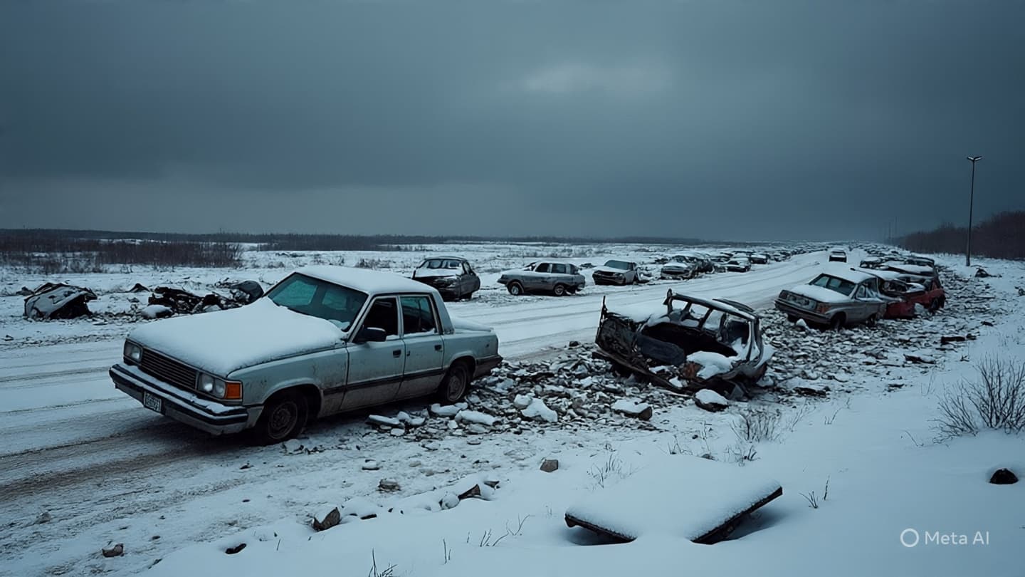 Where the Road Dissolves into White, A Winter Requiem on the Long Highway East Where the Road Dissolves into White, A Winter Requiem on the Long Highway East