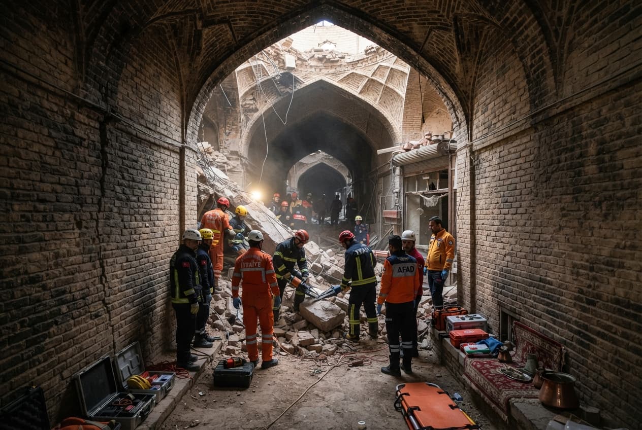 Tabriz Bazaar Collapse: Traditional Roof Failure Caused by Structural Weakness Leaves Two Dead Tabriz Bazaar Collapse: Traditional Roof Failure Caused by Structural Weakness Leaves Two Dead