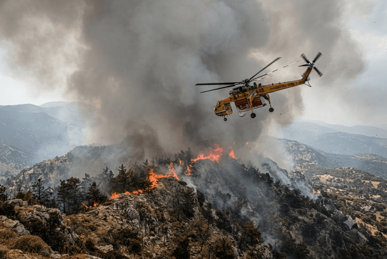 Tragic Midair Collision: Two Firefighting Helicopters Go Down Near Athens Amid Gale-Force Winds Tragic Midair Collision: Two Firefighting Helicopters Go Down Near Athens Amid Gale-Force Winds