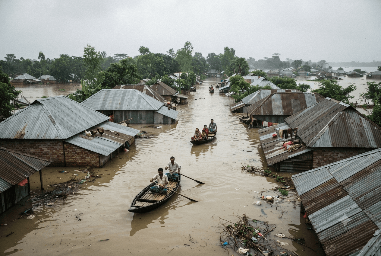 Ongoing Flooding In Bangladesh: Fifteen Killed Following Monsoon Deluge And Rapid Inundation Of Land Ongoing Flooding In Bangladesh: Fifteen Killed Following Monsoon Deluge And Rapid Inundation Of Land
