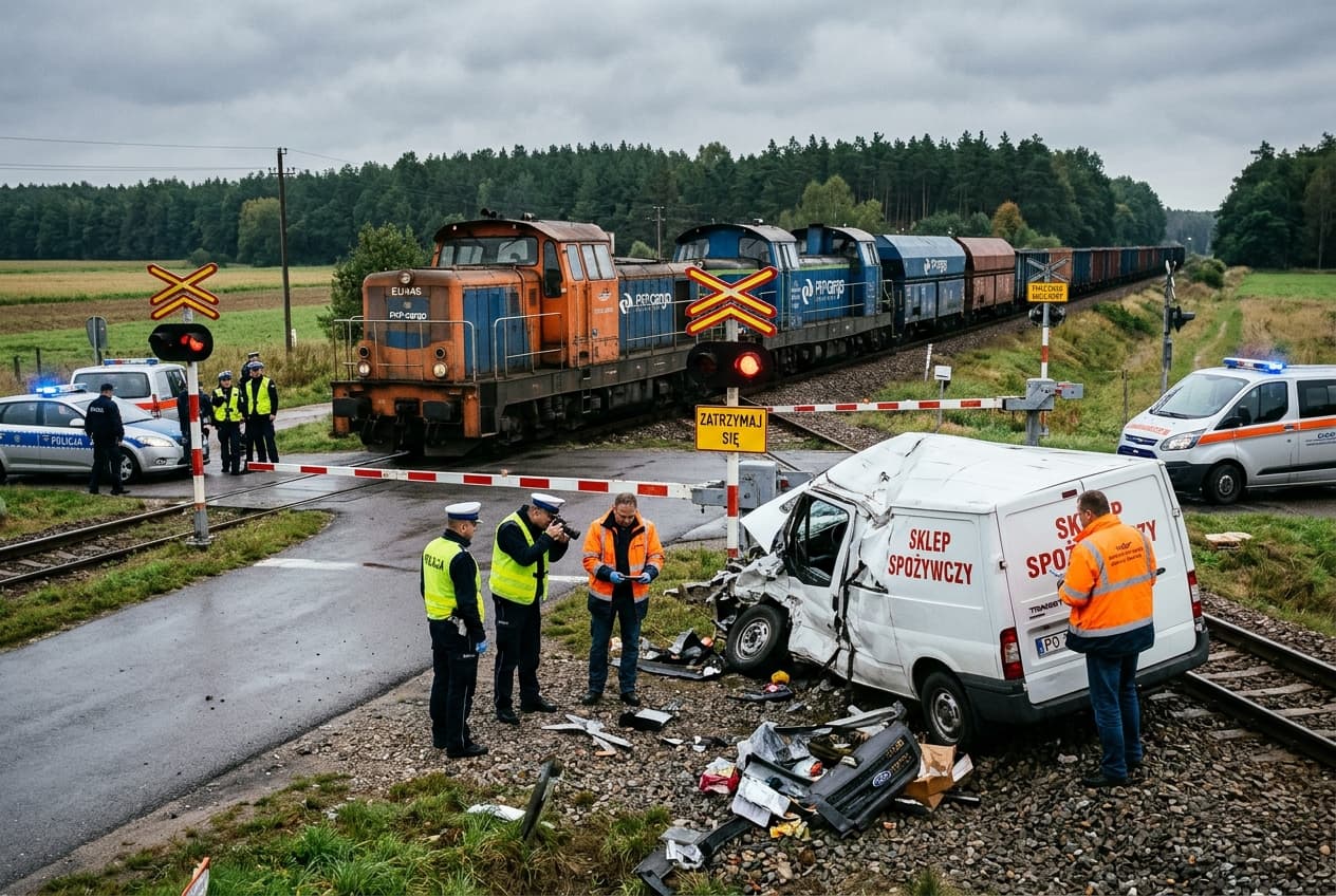 Poland Crossing Tragedy: Freight Train Slams Into Minivan, Four Killed Instantly on Rural Road Poland Crossing Tragedy: Freight Train Slams Into Minivan, Four Killed Instantly on Rural Road