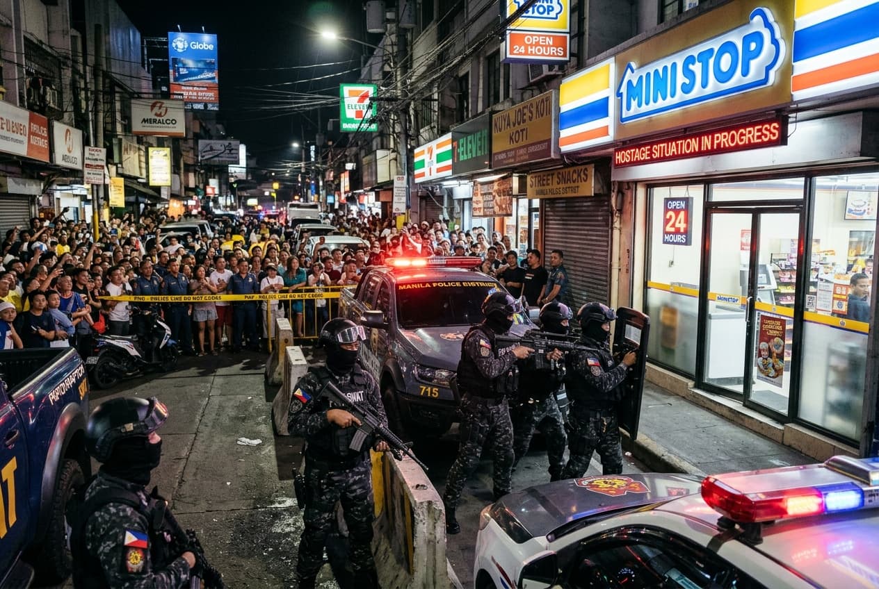 Two Hour Hostage Crisis At Manila Store Leaves Clerk Injured, Gunman Shot By Officers Two Hour Hostage Crisis At Manila Store Leaves Clerk Injured, Gunman Shot By Officers