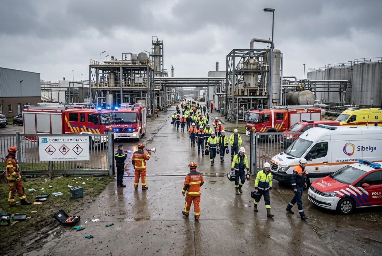 Chemical Exposure At Bruges Factory Kills One Worker, Forces Emergency Shutdown, Sparks Investigation Chemical Exposure At Bruges Factory Kills One Worker, Forces Emergency Shutdown, Sparks Investigation