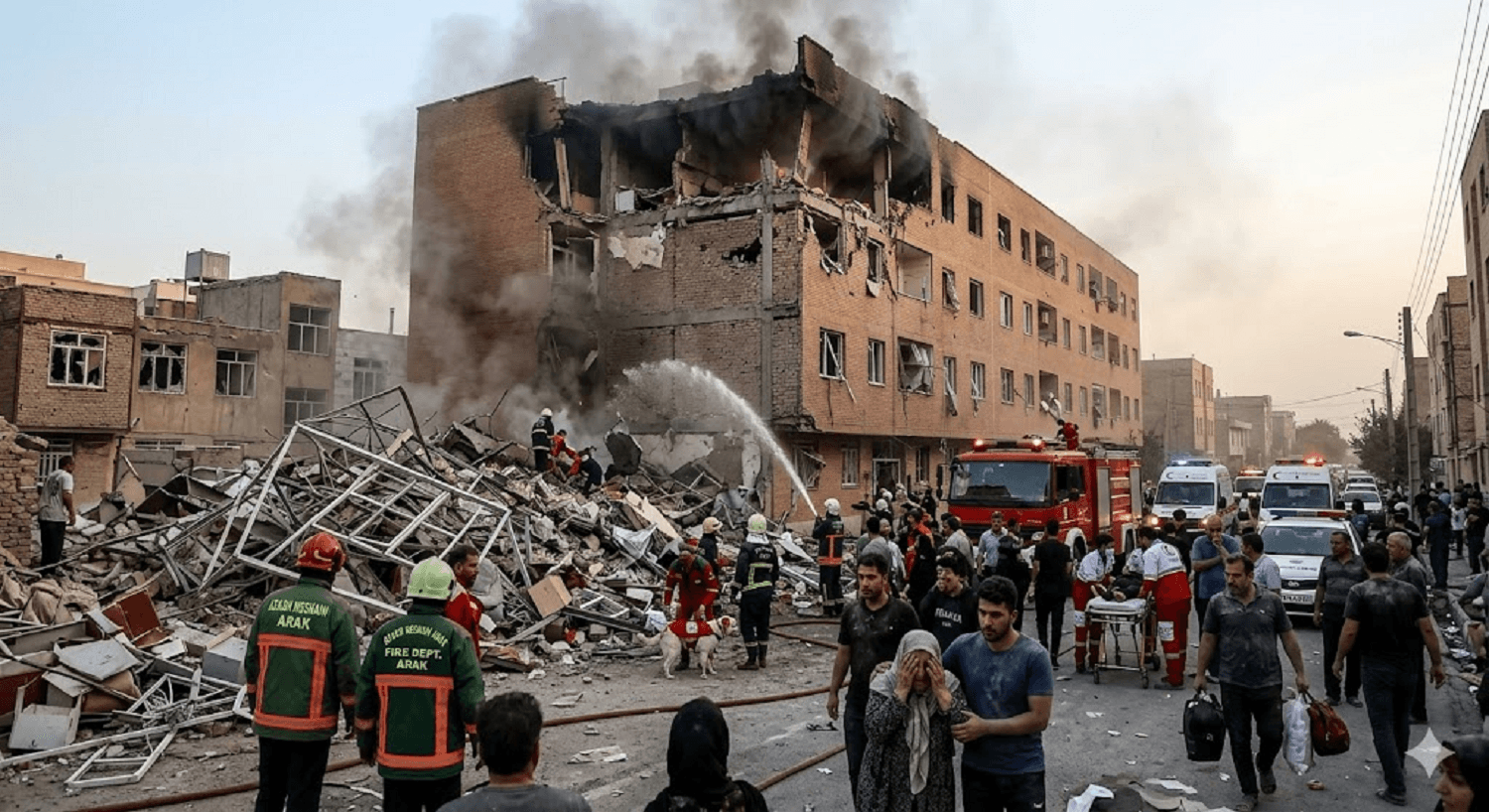 Missile Strike Hits Residential Complex in Arak Amid U.S.–Israeli Offensive in Iran Missile Strike Hits Residential Complex in Arak Amid U.S.–Israeli Offensive in Iran
