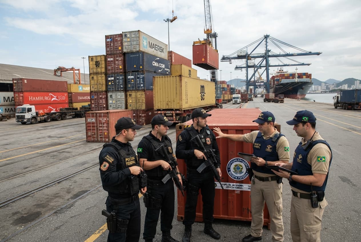 Port Smuggling Bust: Authorities Seize Hidden Contraband During Major Customs Raid In Santos Port Smuggling Bust: Authorities Seize Hidden Contraband During Major Customs Raid In Santos