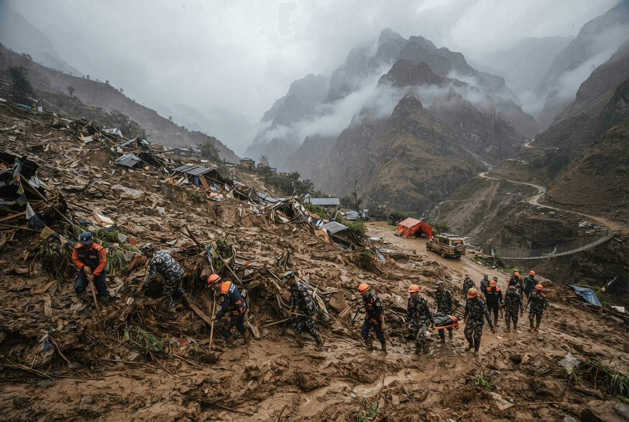 Gorkha Landslide Tragedy: Five Dead After Massive Earth Shift Buries Village In Nepal Today Gorkha Landslide Tragedy: Five Dead After Massive Earth Shift Buries Village In Nepal Today