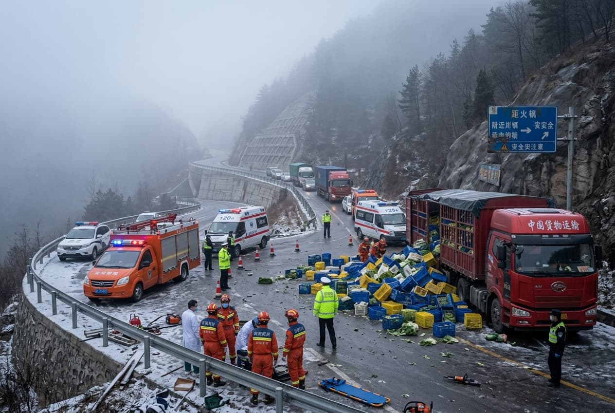 Sichuan Highway Horror: Head-On Crash Between Truck and Van Leaves Five Dead, Rural Road Chaos Sichuan Highway Horror: Head-On Crash Between Truck and Van Leaves Five Dead, Rural Road Chaos