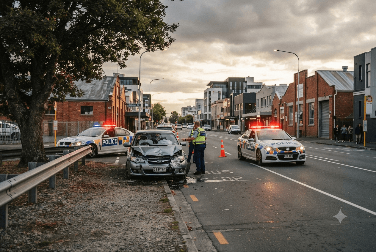 Christchurch Emergency Response: One Individual Injured After Motor Vehicle Accident In The City Today Christchurch Emergency Response: One Individual Injured After Motor Vehicle Accident In The City Today