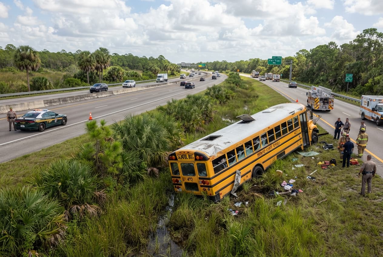 Student Tragedy Unfolds: Florida School Bus Crash Kills Tenth Grader And SUV Driver Instantly Student Tragedy Unfolds: Florida School Bus Crash Kills Tenth Grader And SUV Driver Instantly