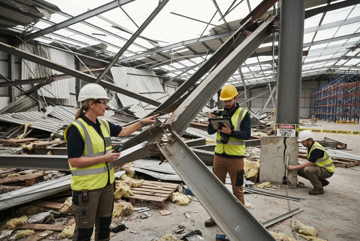 Workplace Safety Investigation: Warehouse Roof Collapse Injures Workers Across Industrial Park In Birmingham Workplace Safety Investigation: Warehouse Roof Collapse Injures Workers Across Industrial Park In Birmingham