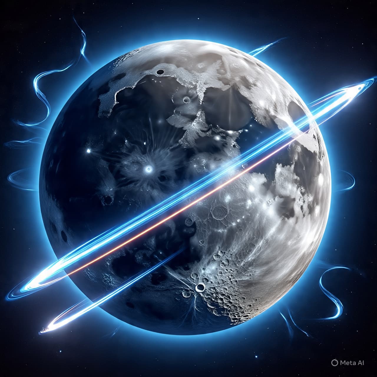 In the Cold Silence of Space, Who Is Weaving Waves Around a Frozen Moon In the Cold Silence of Space, Who Is Weaving Waves Around a Frozen Moon