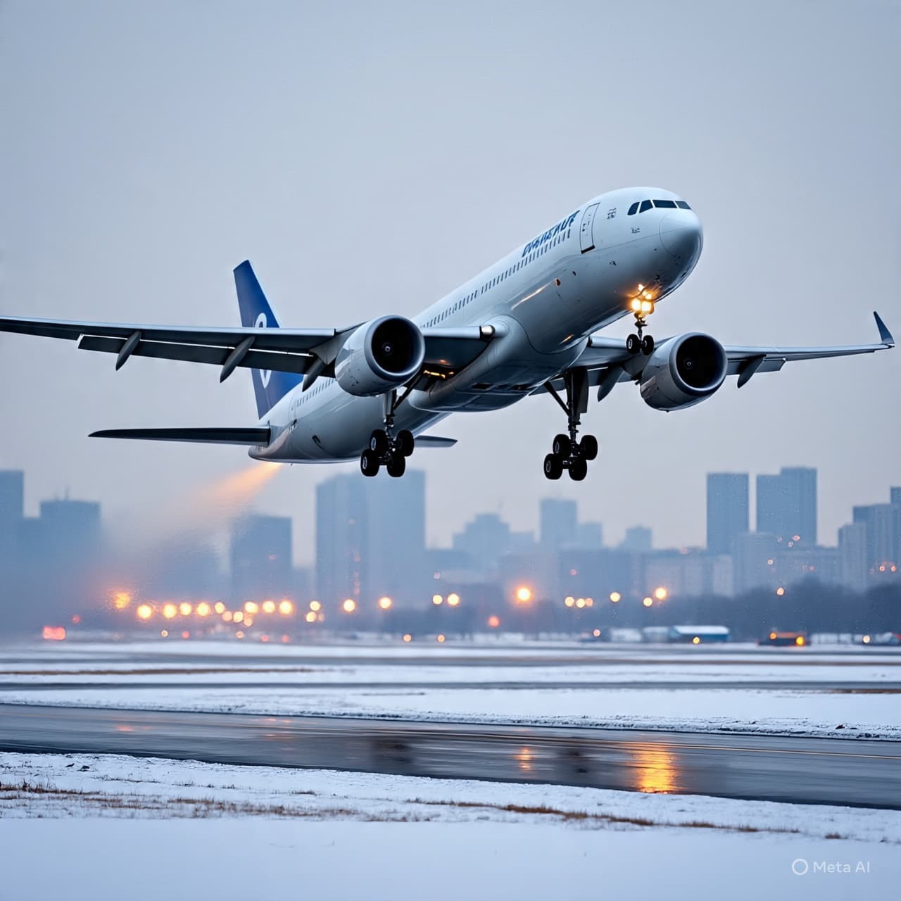 Under Gray Skies, Engines Hum Once More: A City Watches Planes Depart Under Gray Skies, Engines Hum Once More: A City Watches Planes Depart
