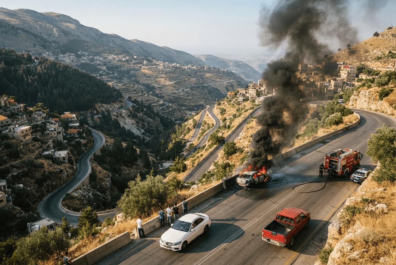 Fuel Tanker Explosion: Driver Killed After Heavy Vehicle Overturns on Mountain Pass Fuel Tanker Explosion: Driver Killed After Heavy Vehicle Overturns on Mountain Pass