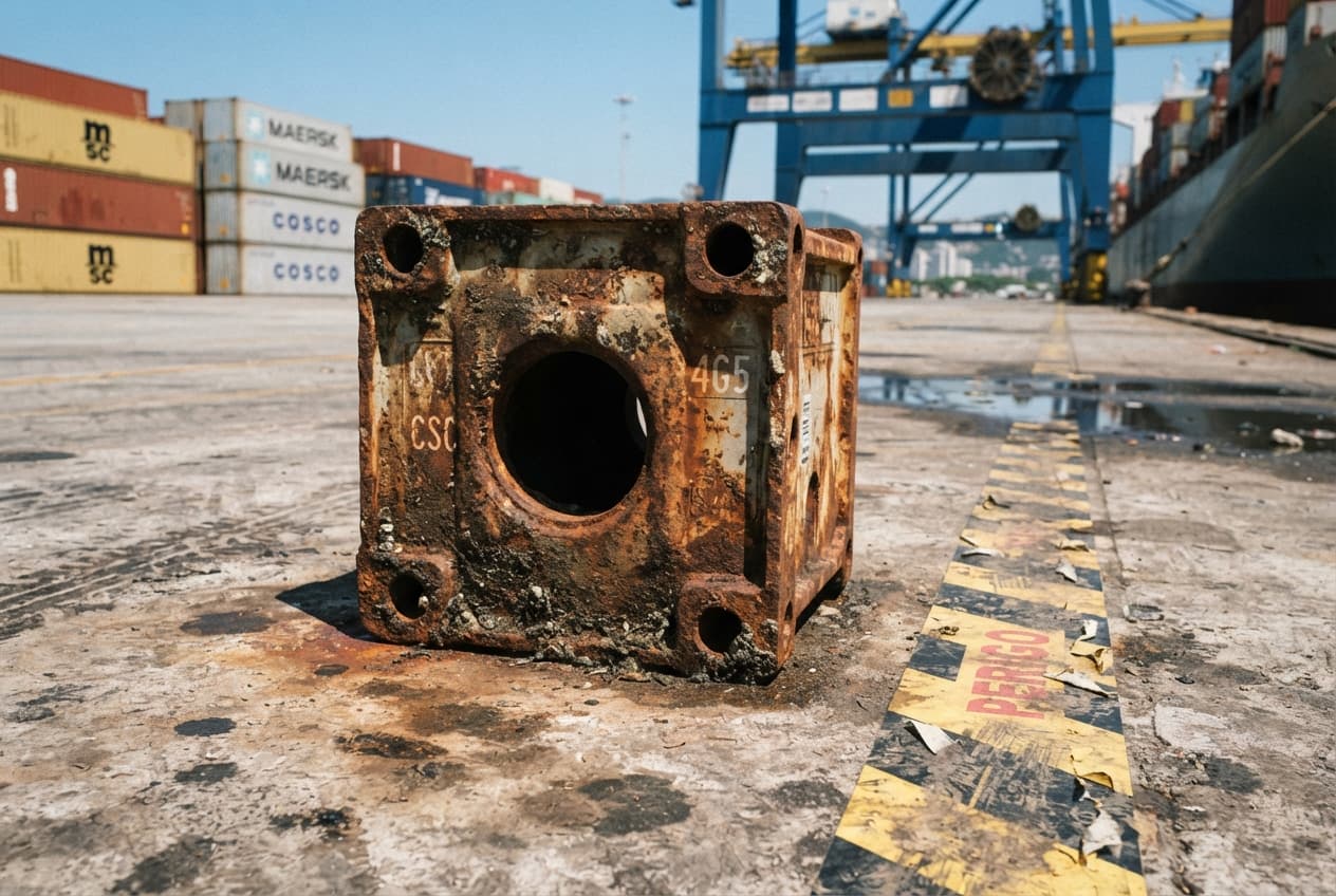 Industrial Container Accident at Santos Harbor: Worker Killed During Terminal Operations Industrial Container Accident at Santos Harbor: Worker Killed During Terminal Operations