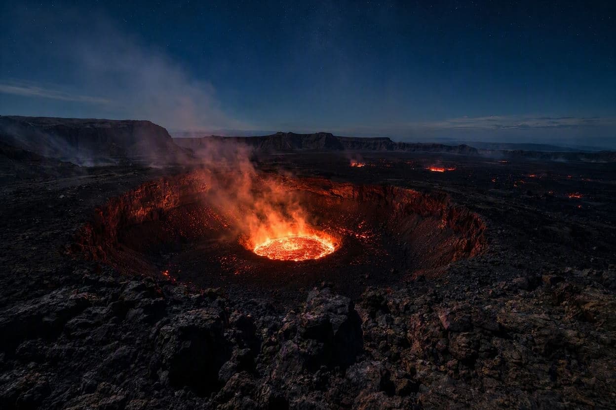 Earth’s Fiery Breath: Lava Spills at Kīlauea’s Summit Earth’s Fiery Breath: Lava Spills at Kīlauea’s Summit