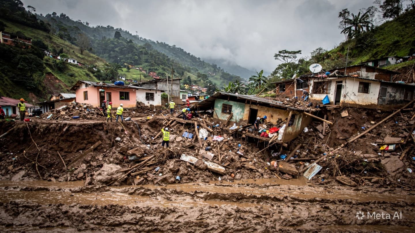 Fatal Mudslide Strikes Antioquia: Rescue Teams Recover Two Bodies Following Heavy Rainfall in Colombia Fatal Mudslide Strikes Antioquia: Rescue Teams Recover Two Bodies Following Heavy Rainfall in Colombia
