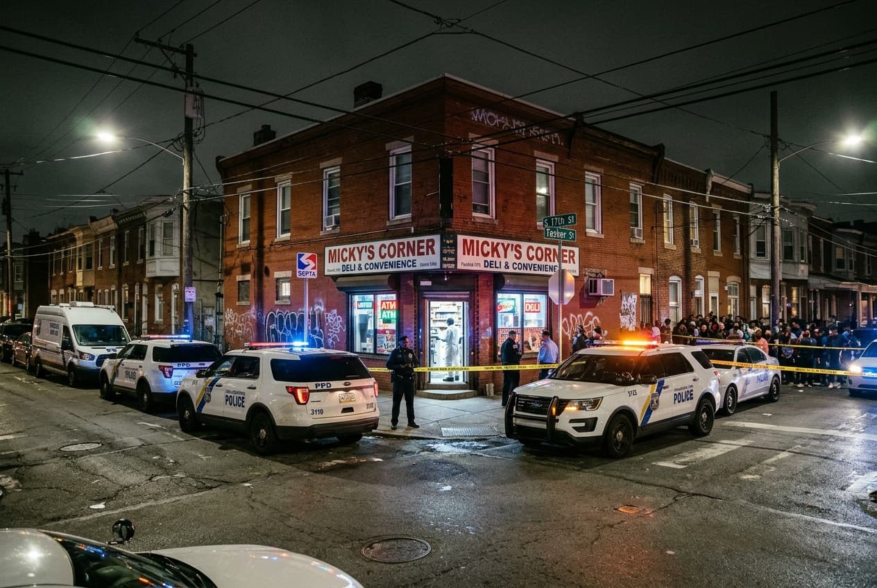 Philadelphia Corner Store Killing: Clerk Shot Dead During Robbery, Police Hunt Armed Suspects Across City Philadelphia Corner Store Killing: Clerk Shot Dead During Robbery, Police Hunt Armed Suspects Across City
