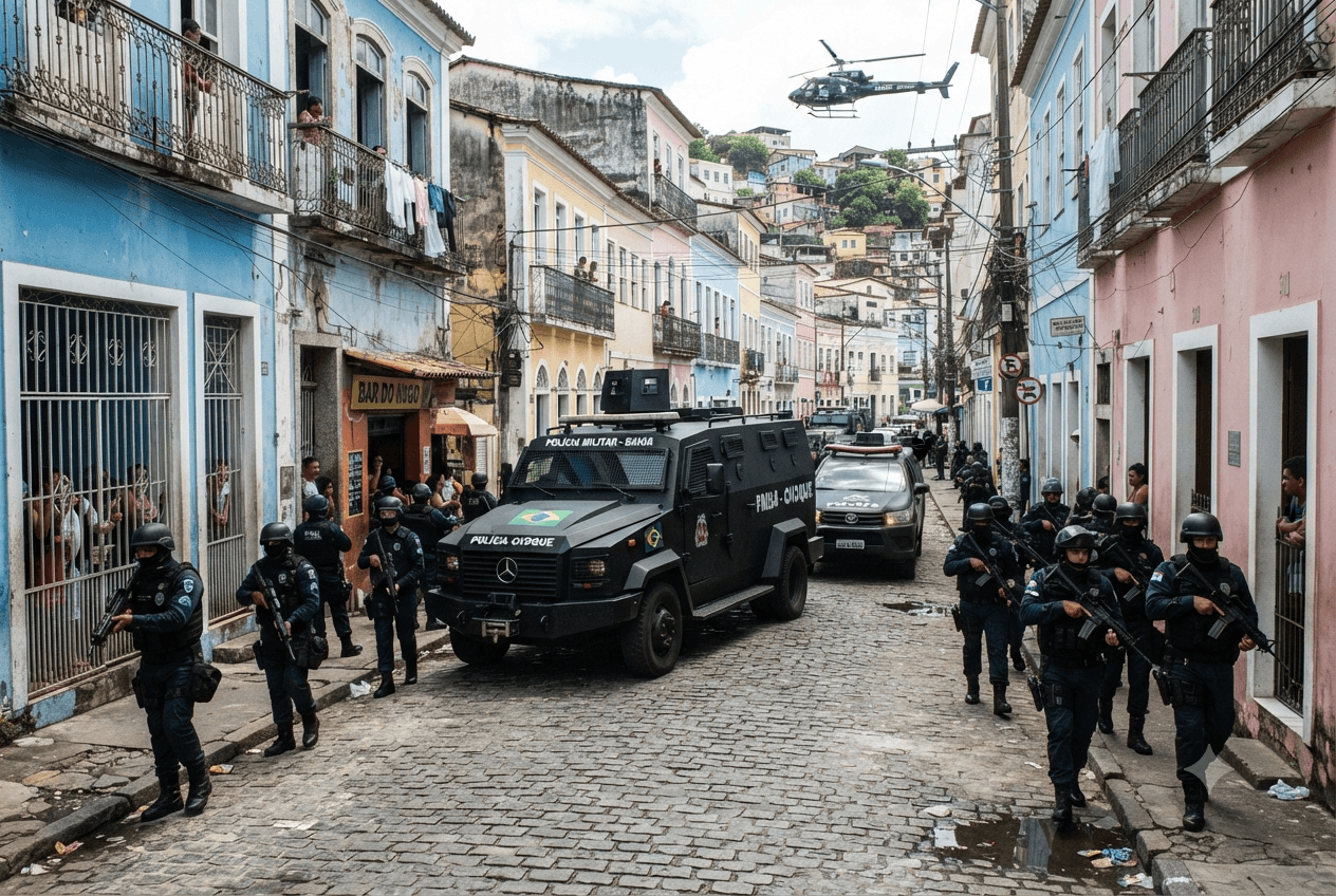 Deadly Police Raid: Shootout in Salvador Neighborhood Leaves Five Suspected Gang Members Dead Deadly Police Raid: Shootout in Salvador Neighborhood Leaves Five Suspected Gang Members Dead