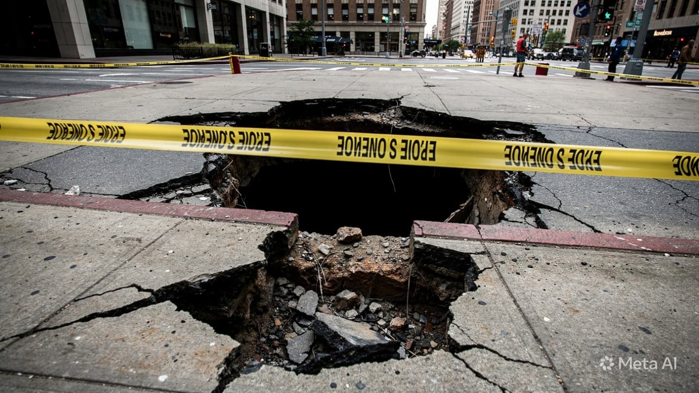 Three Dead In Sinkhole: Sudden Ground Collapse On Busy Sidewalk Claims Lives Of Urban Pedestrians Three Dead In Sinkhole: Sudden Ground Collapse On Busy Sidewalk Claims Lives Of Urban Pedestrians