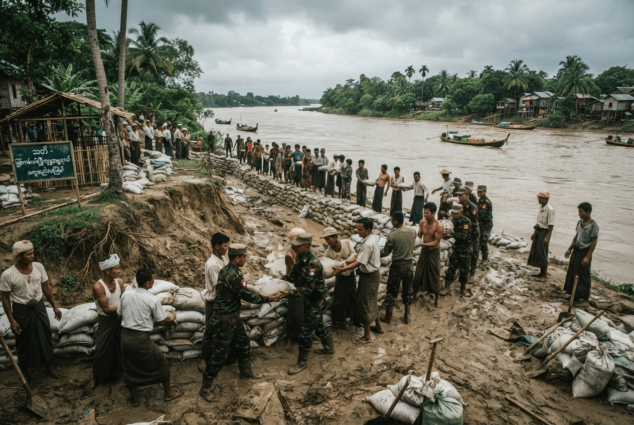 River Embankments Overwhelmed: Flash Flooding In Kayin State Drowns Three Villagers And Displaces Hundreds River Embankments Overwhelmed: Flash Flooding In Kayin State Drowns Three Villagers And Displaces Hundreds