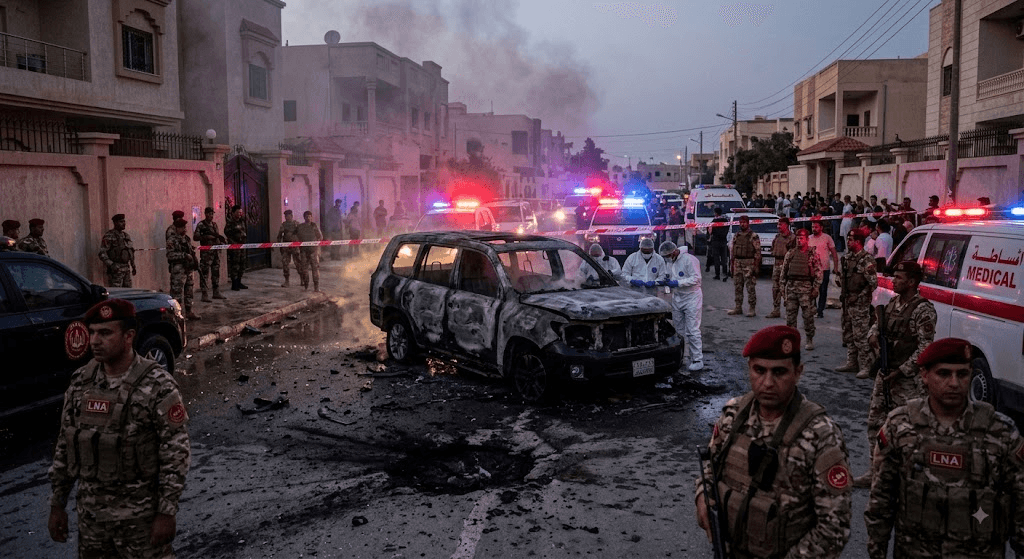 Assassination in Benghazi: Libyan Military Intelligence Chief Killed in Targeted Car Bomb Attack Assassination in Benghazi: Libyan Military Intelligence Chief Killed in Targeted Car Bomb Attack