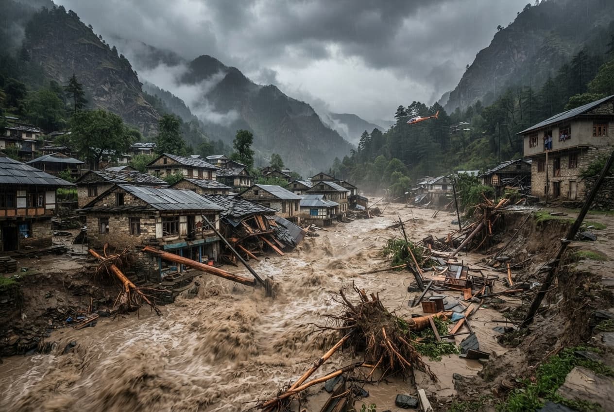 Ha Giang Flash Flood: Raging Mountain Valley Waters Sweep Away Wooden Homes and Kill Two Children Ha Giang Flash Flood: Raging Mountain Valley Waters Sweep Away Wooden Homes and Kill Two Children