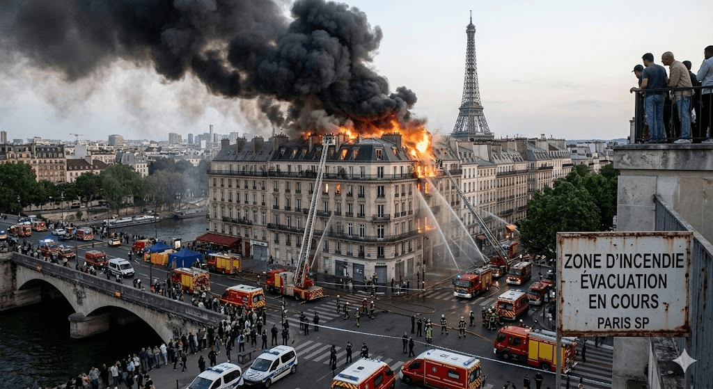Inferno in the Capital: Massive Paris Fire Sends Plumes of Thick Black Smoke Billowing Across Skyline Inferno in the Capital: Massive Paris Fire Sends Plumes of Thick Black Smoke Billowing Across Skyline