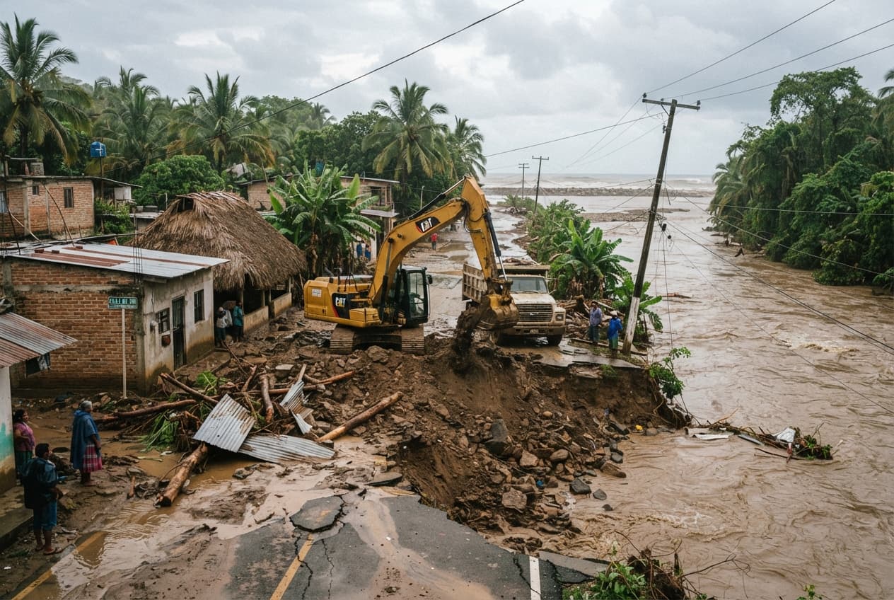 Coastal Oaxaca Flash Floods: Mexico Region Suffers Destructive Home Collapses And One Confirmed Fatality Coastal Oaxaca Flash Floods: Mexico Region Suffers Destructive Home Collapses And One Confirmed Fatality