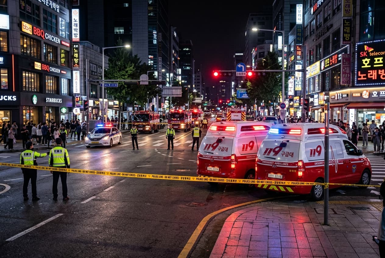 Commuter Stop Shelter Crash: Speeding SUV Plows Into Pedestrians Near Seoul Bus Terminal Commuter Stop Shelter Crash: Speeding SUV Plows Into Pedestrians Near Seoul Bus Terminal