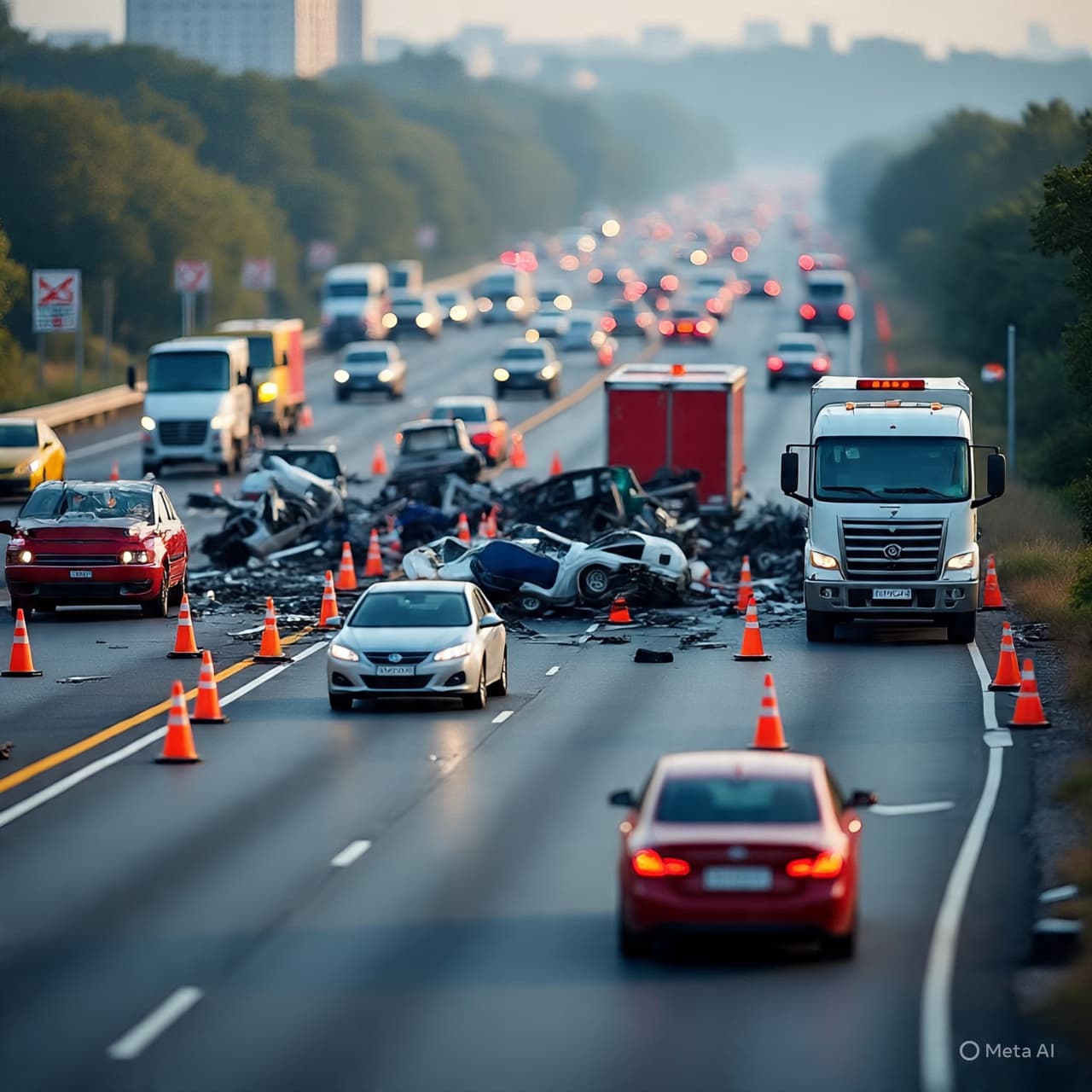 Where Lanes Converge and Time Tightens, A Sudden Halt: A Multi-Vehicle Crash on Auckland’s Southern Motorway Where Lanes Converge and Time Tightens, A Sudden Halt: A Multi-Vehicle Crash on Auckland’s Southern Motorway