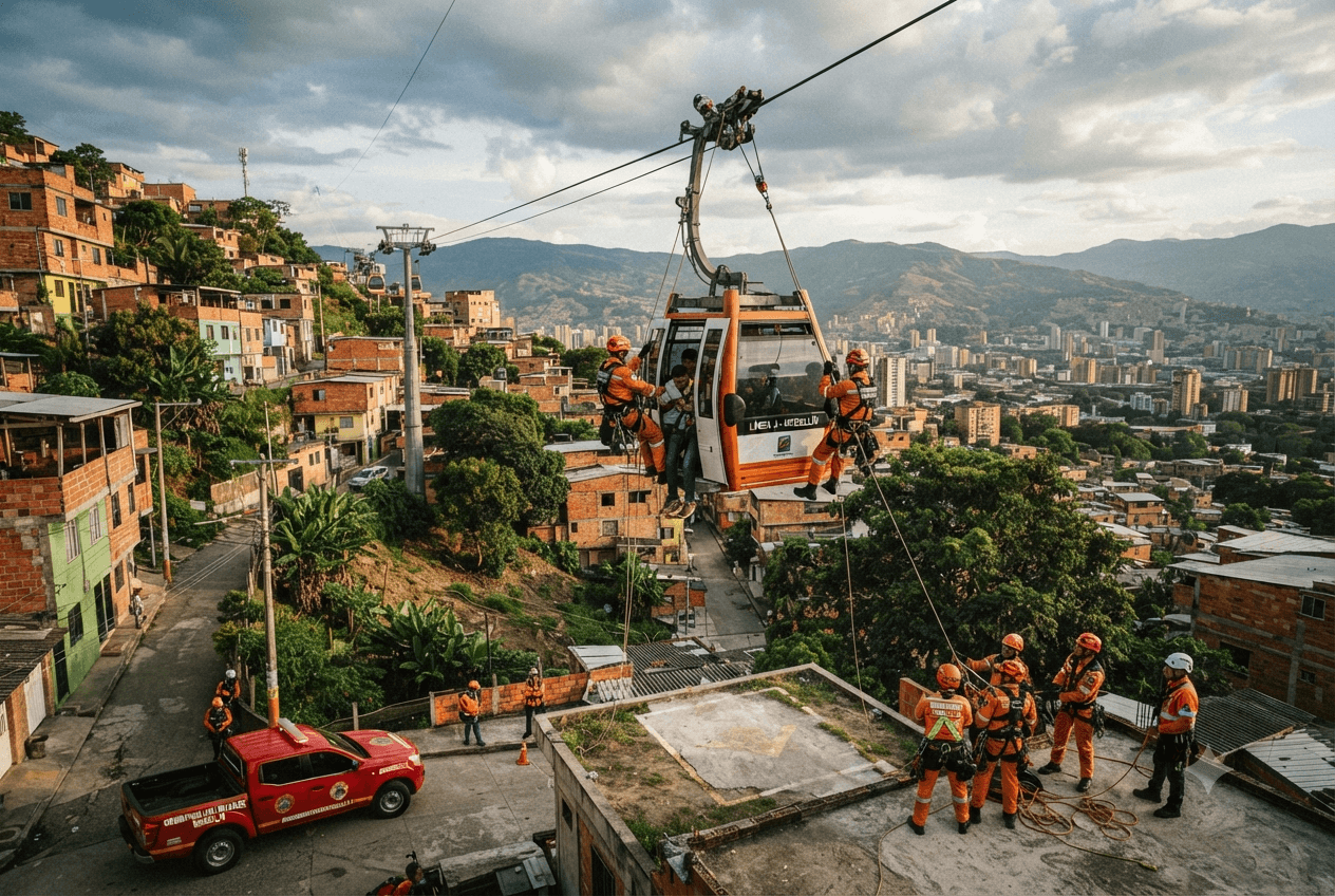 Medellin Cable Car Failure: Mechanical Jamming Incident Results in Fatal Fall for One Passenger Medellin Cable Car Failure: Mechanical Jamming Incident Results in Fatal Fall for One Passenger