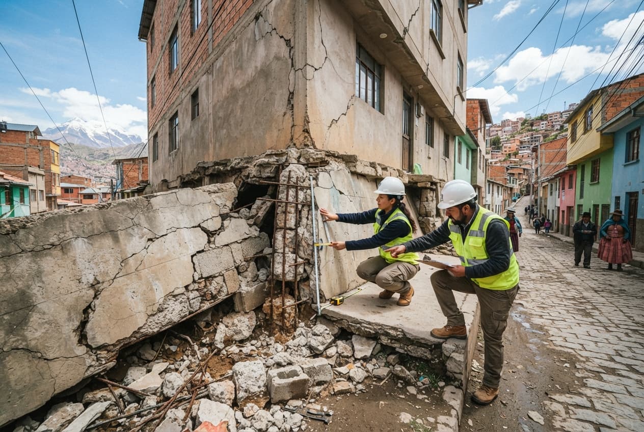 Torrential Rain Triggers Sudden Structural Collapse: La Paz Neighborhood Shaken By Massive Building Failure Torrential Rain Triggers Sudden Structural Collapse: La Paz Neighborhood Shaken By Massive Building Failure