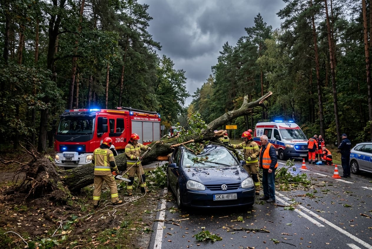 Pomerania Storm Tragedy: Gale-Force Winds Batter Region, One Motorist Killed, Three Injured, Power Out Pomerania Storm Tragedy: Gale-Force Winds Batter Region, One Motorist Killed, Three Injured, Power Out