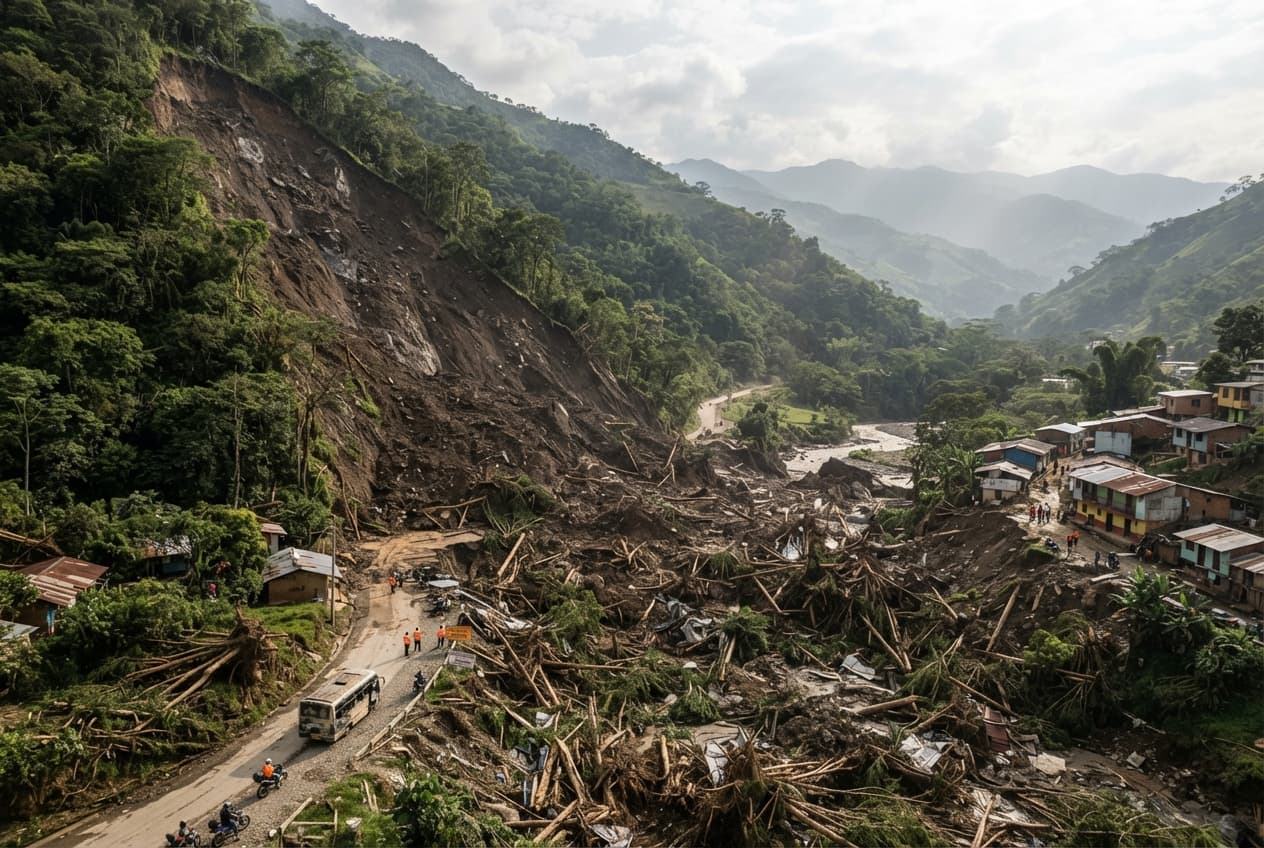 Mountain Disaster: Six Killed and Twelve Missing After Landslide Buries Antioquia Settlement Mountain Disaster: Six Killed and Twelve Missing After Landslide Buries Antioquia Settlement